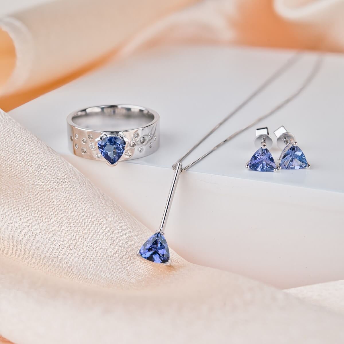 Schmuckset Tansanit