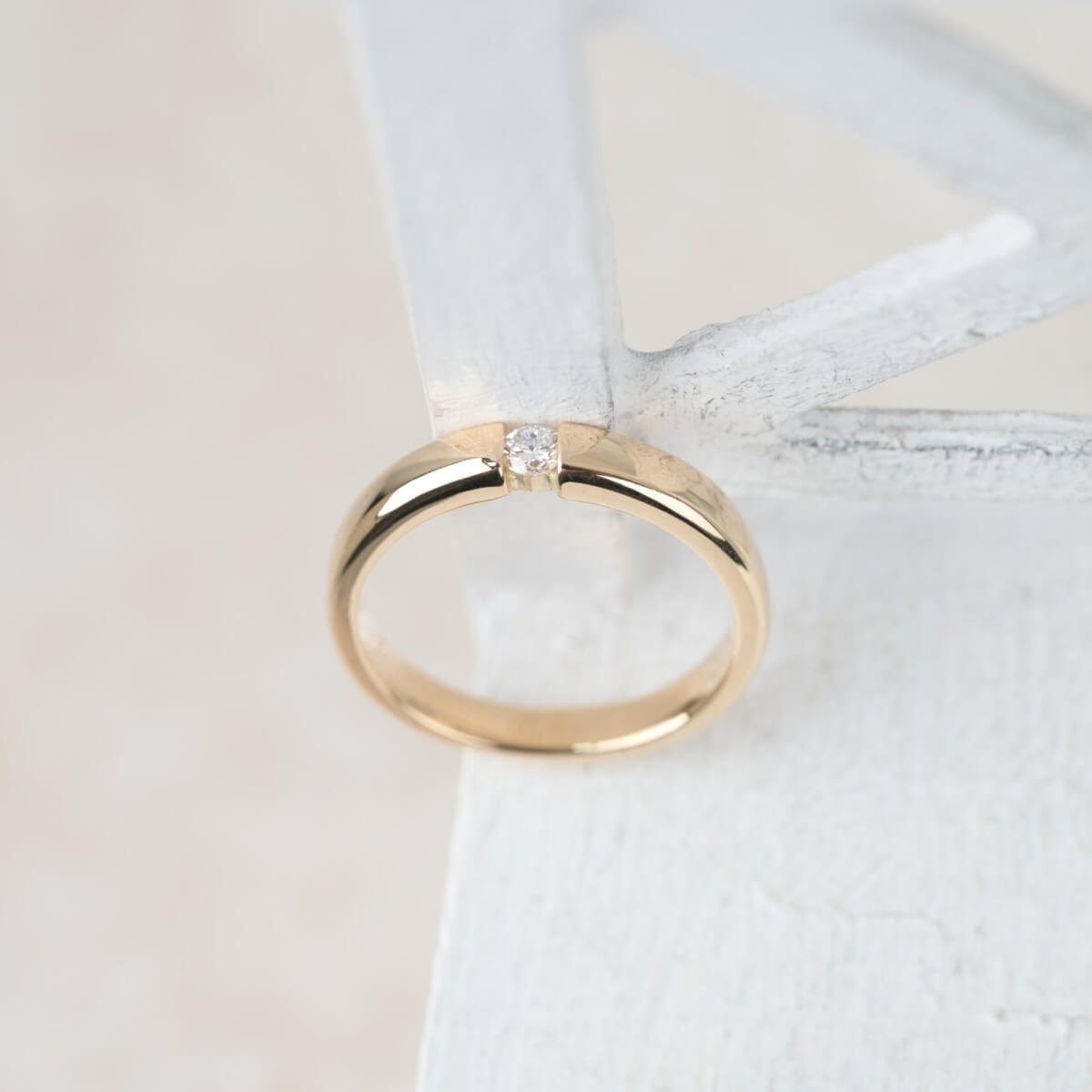 Spannring, Verlobungsring Gold